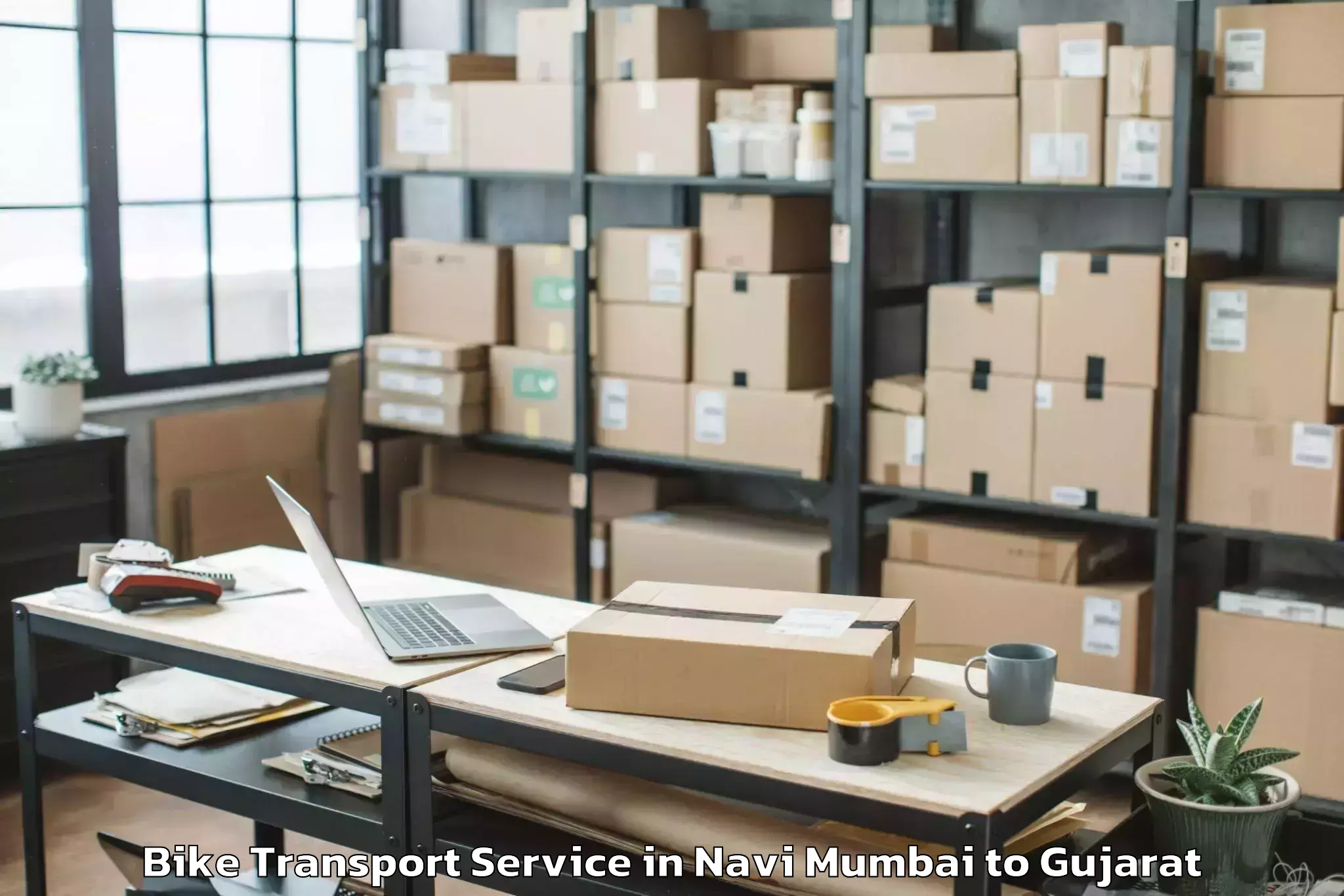 Get Navi Mumbai to Botad Bike Transport